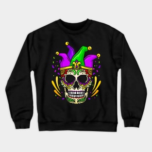 Sugar Skull Mardi Gras Apparel Men Women Kids Crewneck Sweatshirt